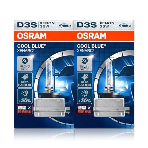 OSRAM Xenarc D3S Cool Blue 66340CB HID Xenon Headlight Bulbs 42V 35W 5500K Made in Germany  Pack of 2